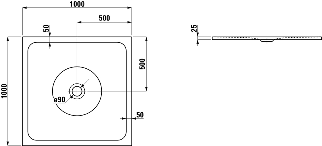 Slika od INDURA-100X100 tuš kadica bela