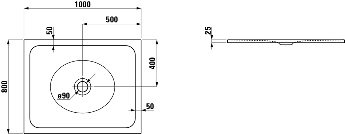 Slika od INDURA-80X100 tuš kadica bela